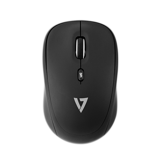 V7 MW100-1E Mouse - Radio Frequency - USB - Optical - 4 Button(s) - Wireless - Black