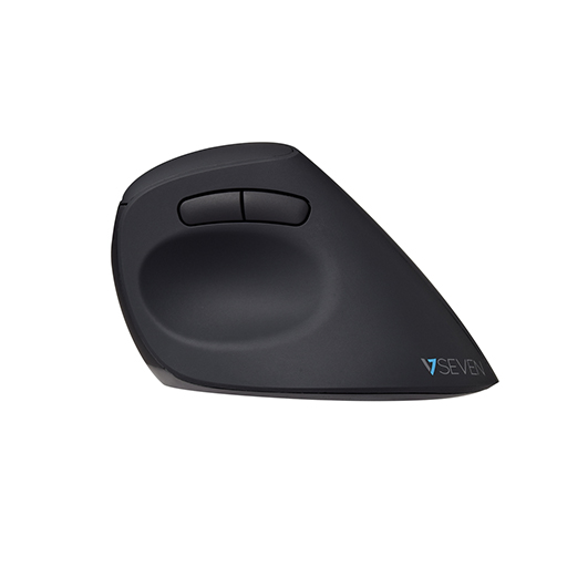 V7 MW500BT Dual Mode Bluetooth 2.4Ghz Vertical Ergonomic Mouse - Black - Right Hand