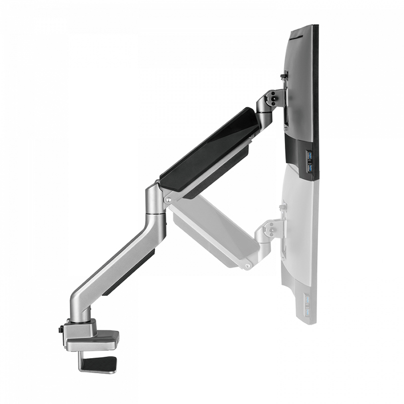 V7 DM1HDS Single Monitor Heavy Duty Gas Spring Bar Mount