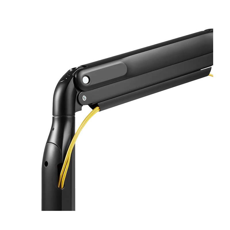 V7 DM1HDD Dual Monitor Heavy Duty Gas Spring Bar Mount - Matte Black - Height Adjustable 