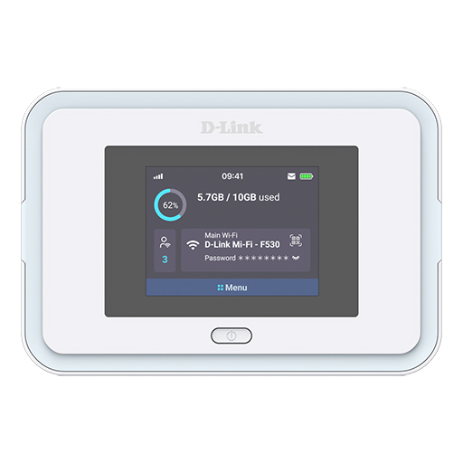 D-Link F530 5G NR AX3000 Wi-Fi 6 Mobile Hotspot supports dual-band speeds up to 3000 Mbps