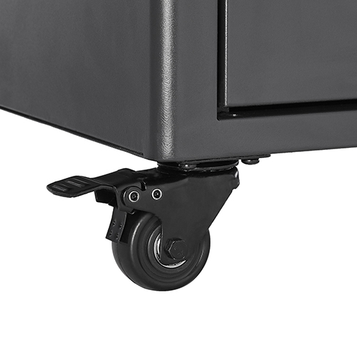 V7 RM4CASTERS-1E Caster - 5.08 cm (2 Inch) Diameter - Steel, Rubber - 4 / Set