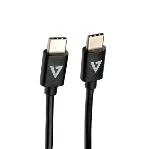 V7 V7USB2C-1M USB-C Data Transfer Cable - 1M (3.3ft), Black 
