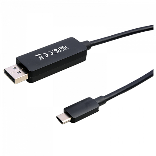V7 V7USBCDP14-2M USB-C Male to DisplayPort 1.4 Male 32.4Gbps 8K/4K UHD, video cable adapter