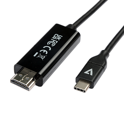V7 V7UCHDMI-2M USB-C to HDMI 2.0 Adapter Cable 2m Black
