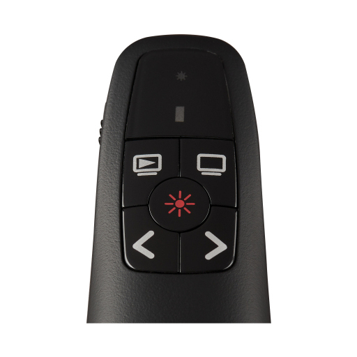 V7 WP500C Presentation Pointer - Radio Frequency - USB Type C, USB Type A - Laser - Black 