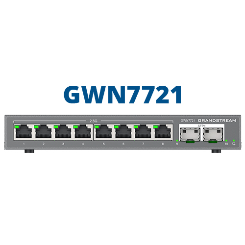 Grandstream GWN7721 10-port Layer 2 Lite Managed 2.5-Gigabit Network Switch