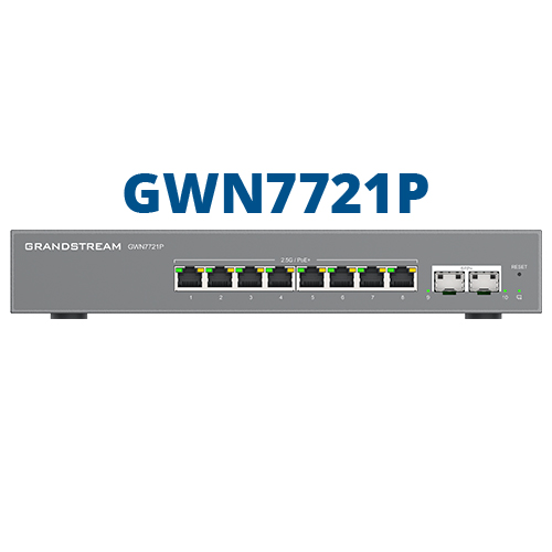 Grandstream GWN7721P 10-port Layer 2 Lite Managed 2.5-Gigabit Network Switch