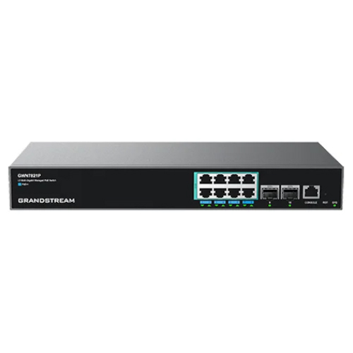 Grandstream GWN7821P 8 PORT POE 2 x 10G SFP+ LAYER 3 MULTI-GIGABIT SWITCH Managed