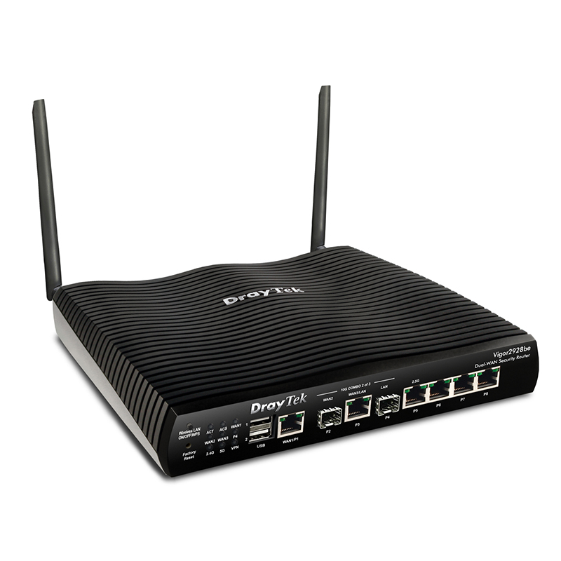 DrayTek Vigor 2928be Multi-Gigabit Multi-WAN Wi-Fi 7 FTTP Firewall VPN Router