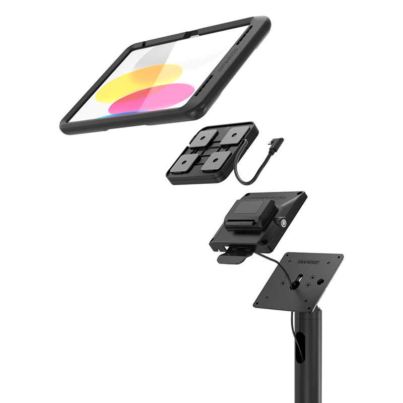 Compulocks 150BPMIP109 iPad 10th-11th (A16) Gen, PowerMove Swift Floor Stand - Black