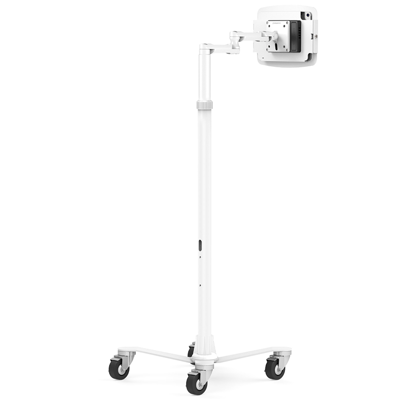 Compulocks MCRSTDEXW209IPDSWH01 iPad Medical Rolling Cart Extended Plus Hub White