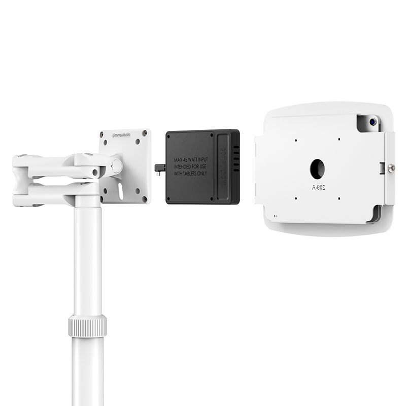 Compulocks MCRSTDEXW209IPDSWH01 iPad Medical Rolling Cart Extended Plus Hub White
