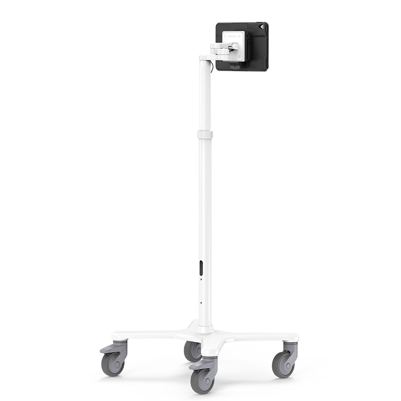 Compulocks MCRSTDEXWPMIP109 iPad Gen PowerMove Medical Rolling Cart Extended Black