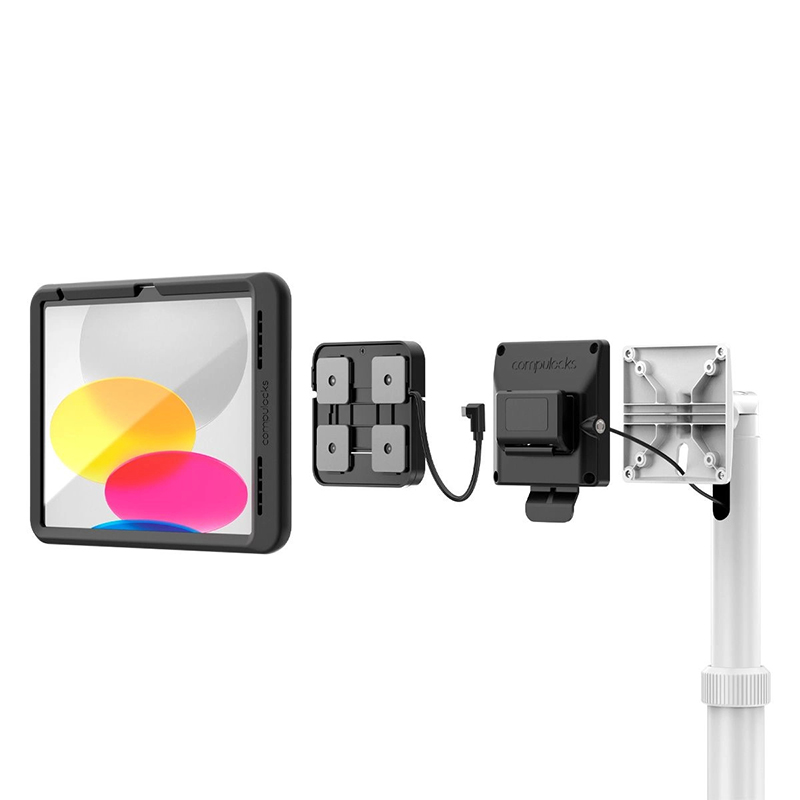 Compulocks MCRSTDWPMIP109 iPad 10th-11th (A16) Gen PowerMove Medical Rolling Cart Black