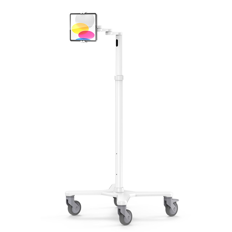 Compulocks MCRSTDEXWUCLGVWMW Universal Tablet Cling Medical Rolling Cart Extended White