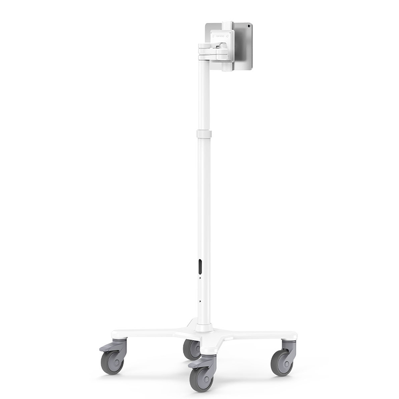 Compulocks MCRSTDEXWUCLGVWMW Universal Tablet Cling Medical Rolling Cart Extended White