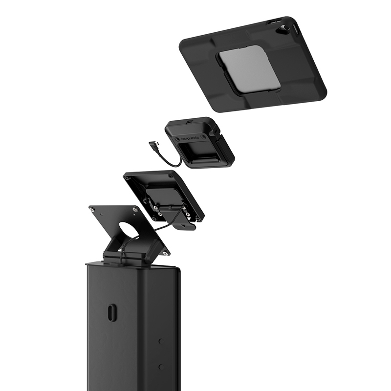Compulocks 140BPMIP109 iPad 10th-11th (A16) Gen PowerMove Brandable Floor Stand Black
