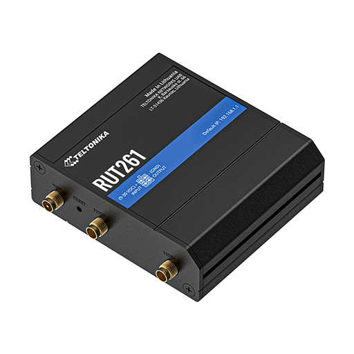 Teltonika RUT261 eSIM wireless router, WWAN, Wi-Fi 2G, 3G, 4G - DIN rail mountable