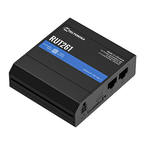 Teltonika RUT261 eSIM wireless router, WWAN, Wi-Fi 2G, 3G, 4G - DIN rail mountable