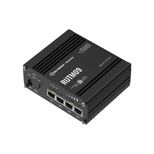 Teltonika RUTM09 wired router Gigabit Ethernet Black 4G LTE (Cat 6) Dual SIM 4 x RJ45 USB
