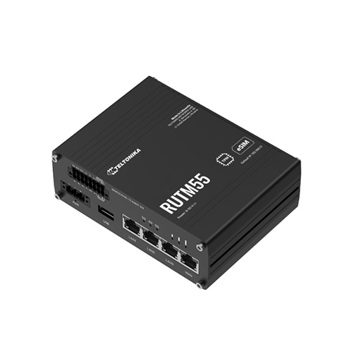 Teltonika RUTM55 Wireless router - WWAN 1GbE - Wi-Fi 5 - 5G, 3G, 4G - DIN rail mountable