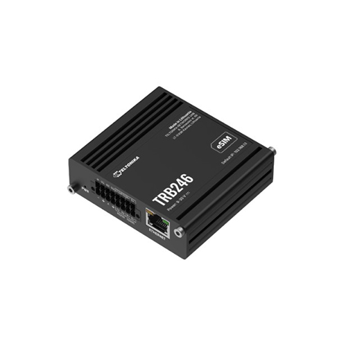 Teltonika TRB246 industrial 4G LTE gateway equipped with RS232 RS485 & Ethernet interfaces
