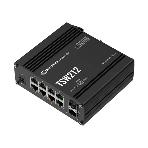 Teltonika TSW212 network switch Managed L2 Gigabit Ethernet  2 x SFP ports 8 x RJ45 ports