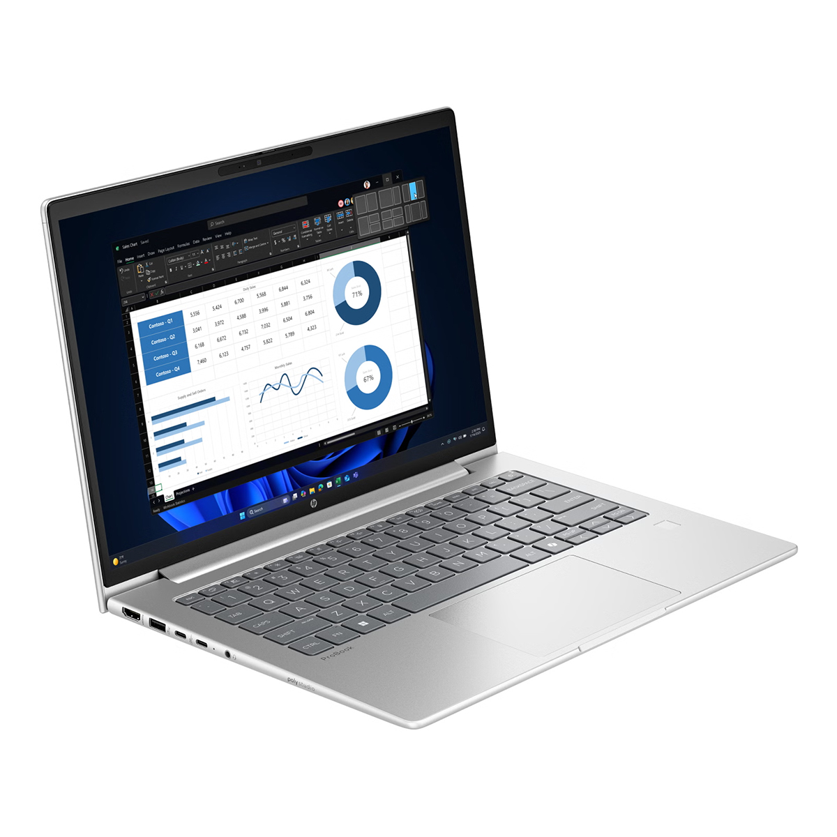 HP CP7Q5ET#ABU ProBook 4 G1i 14 Inch Notebook AI PC Wolf Pro Security Edition
