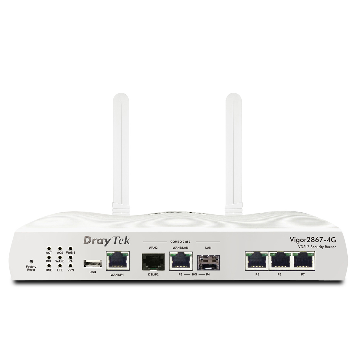 DrayTek Vigor V2867-4G-K Multi-Gigabit Multi-WAN VDSL&FTTP Firewall VPN Router