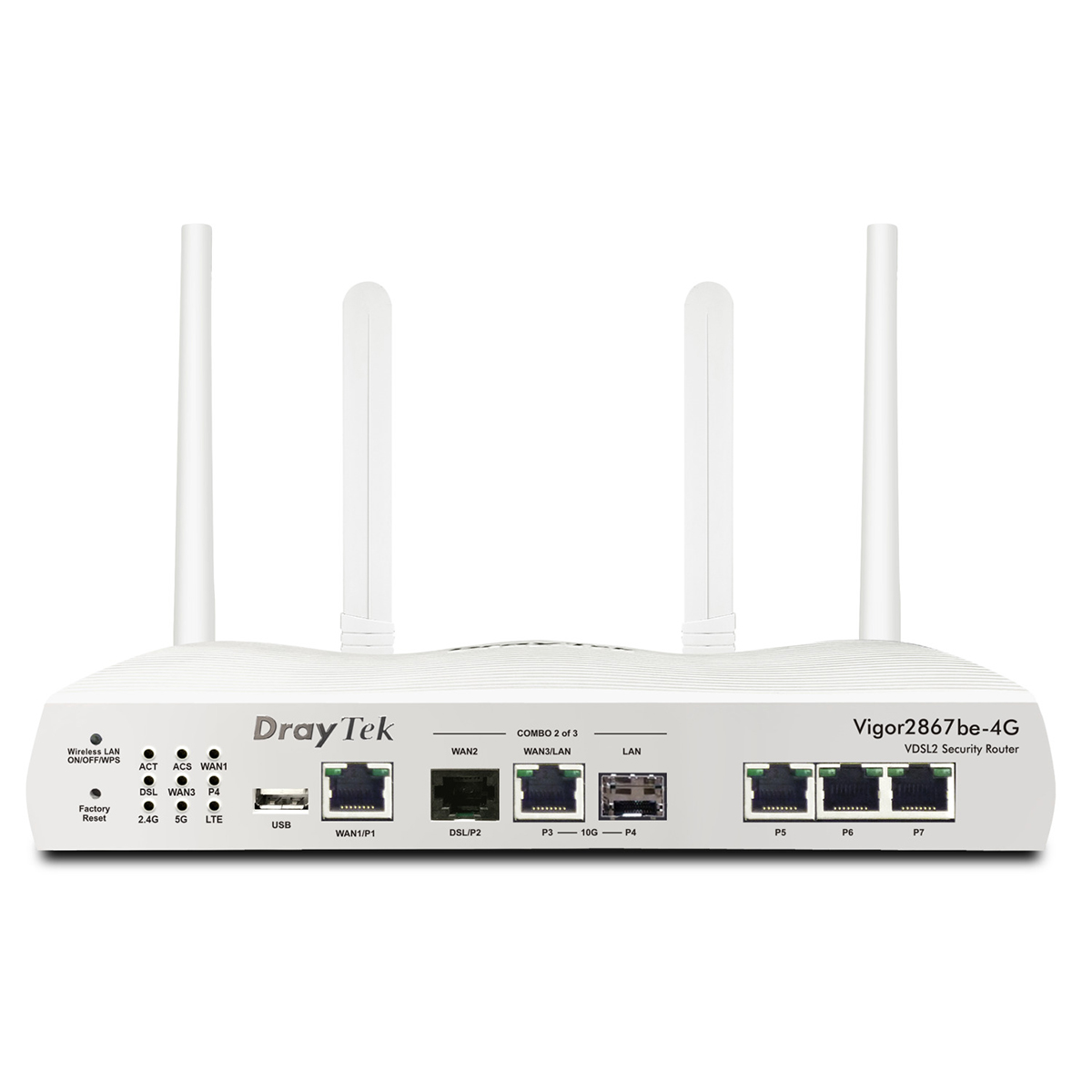 DrayTek Vigor V2867BE-4G-K Multi-Gigabit Multi-WAN VDSL & FTTP Firewall VPN Router 