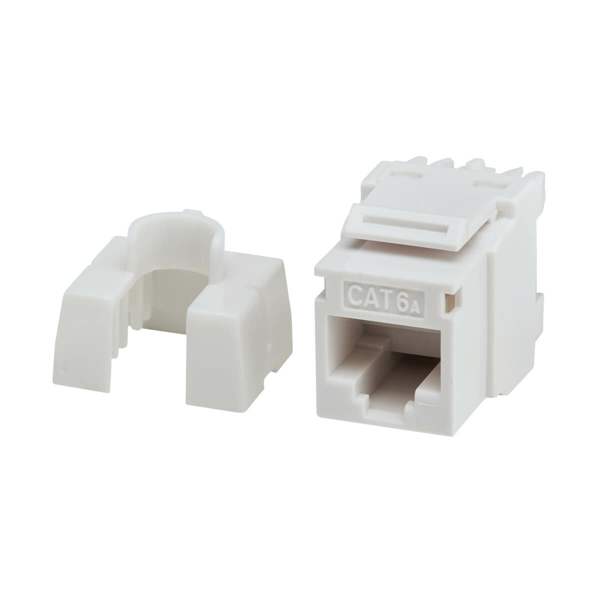 Eaton N238-001-WH-6A Cat6a 110-Style Punchdown RJ45 Keystone Jack, White
