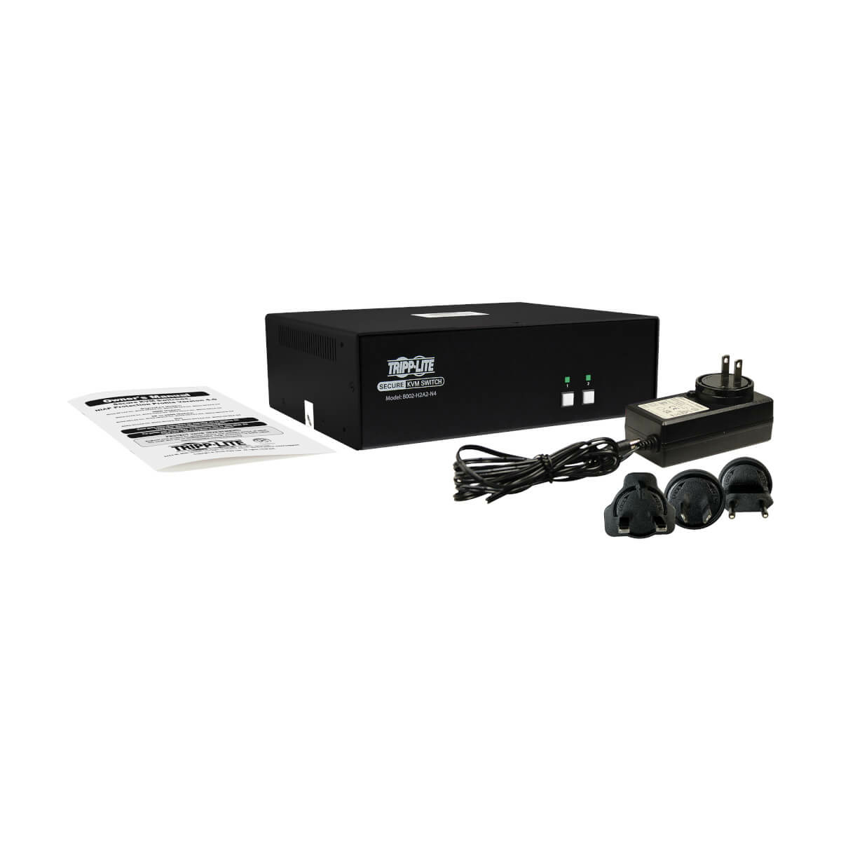 Eaton B002-H2A2-N4 Secure KVM Switch, 4-Port, HDMI to DisplayPort, 4K, CAC, Single Monitor