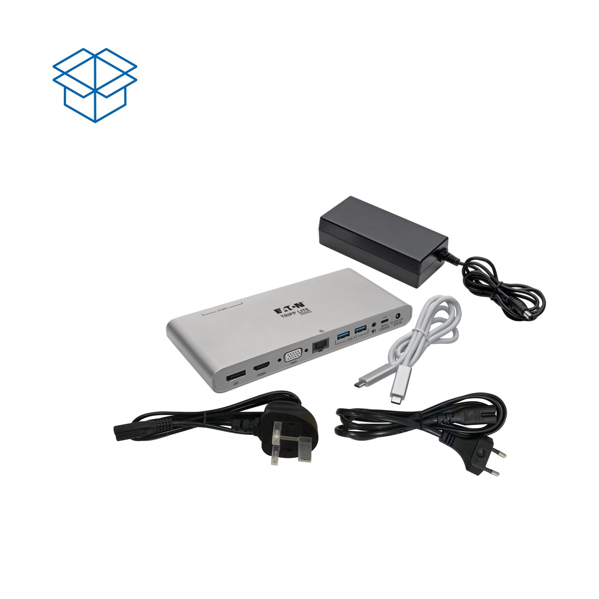 Eaton U442-DOCK4-INT USB-C Dock, Triple Display - 4K HDMI/DisplayPort, USB-A/USB-C Hub