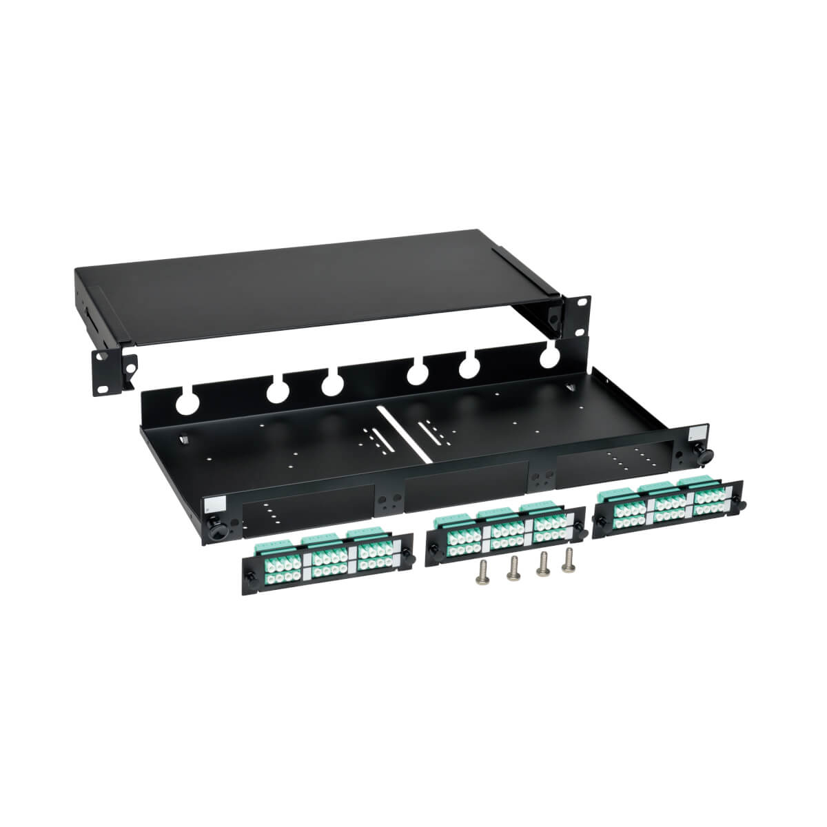 Eaton N492-036-LCLC-E 36-Port Fiber Patch Panel Enclosure, 1U Rack-Mount (LC/LC)
