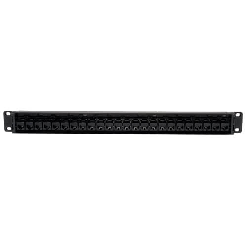 Eaton N254-024 24-Port 1U Rack-Mount Cat6/Cat5 Feedthrough Patch Panel, RJ45 Ethernet