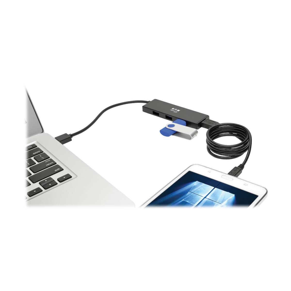 Eaton U360-004-SLIM 4-Port Ultra-Slim Portable USB 3.0 SuperSpeed Hub