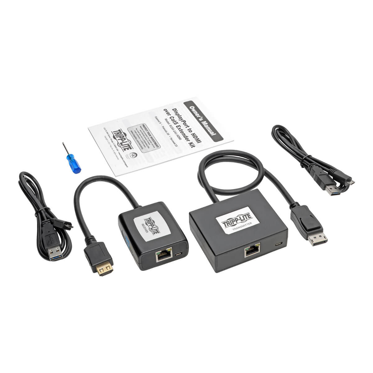 Eaton B150-1A1-HDMI DisplayPort to HDMI over Cat5/6 Active Extender Kit, 150 ft.