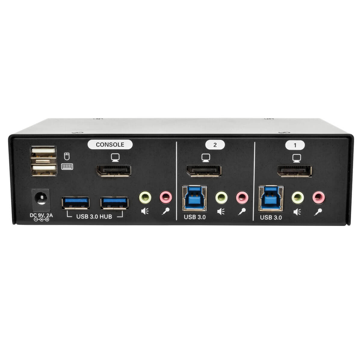 Eaton B004-DPUA2-K 2-Port DisplayPort KVM Switch with Audio, Cables&USB 3.0 SuperSpeed Hub