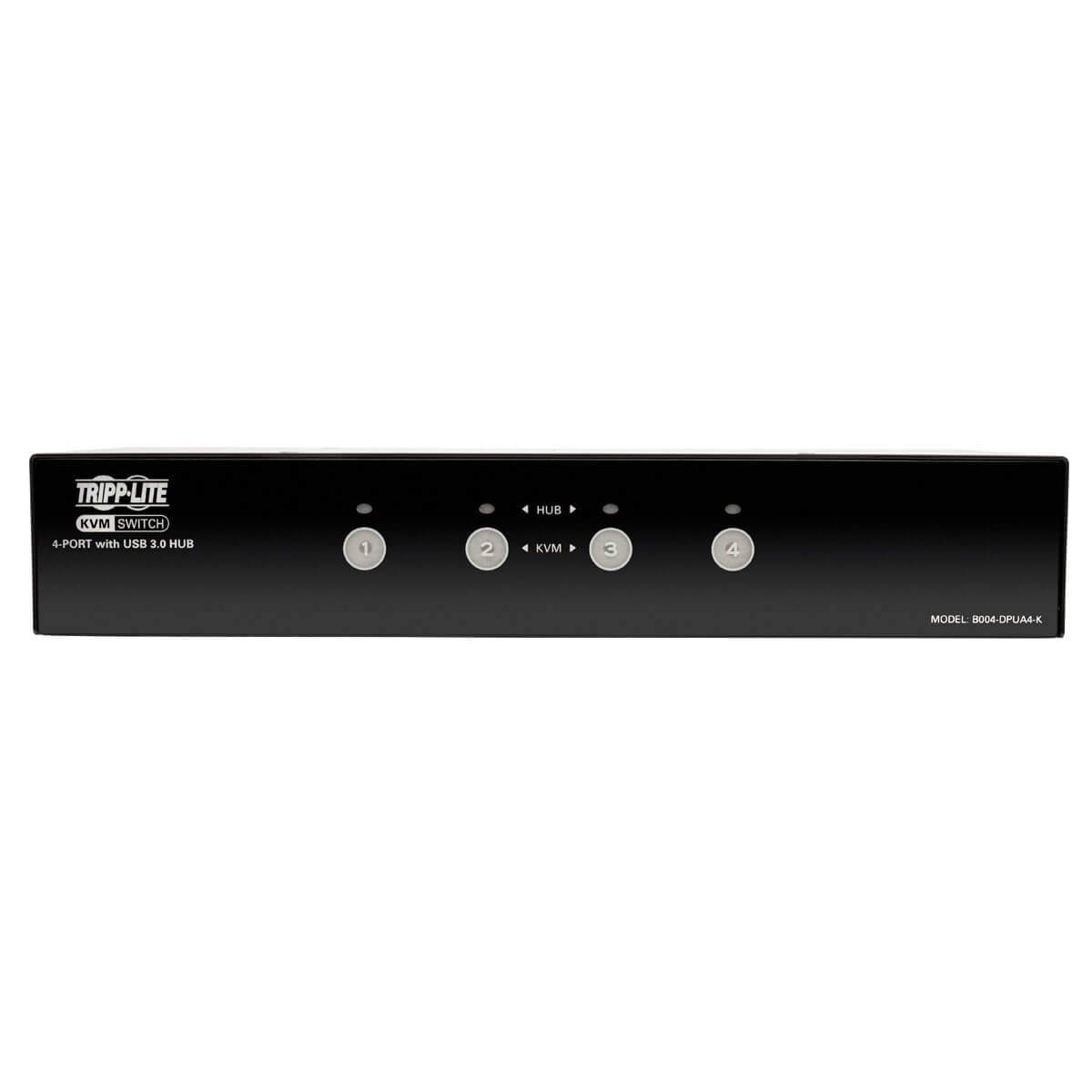 Eaton B004-DPUA4-K 4-Port DisplayPort KVM Switch with Audio, Cables & USB 3.0 SuperSpeed Hub