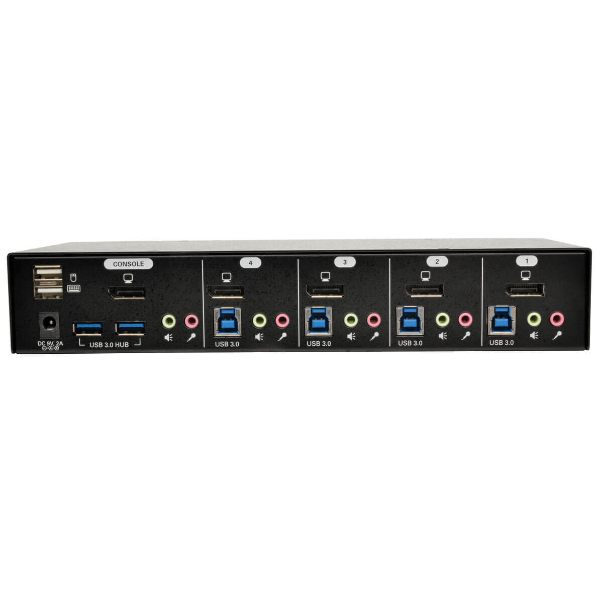 Eaton B004-DPUA4-K 4-Port DisplayPort KVM Switch with Audio, Cables & USB 3.0 SuperSpeed Hub