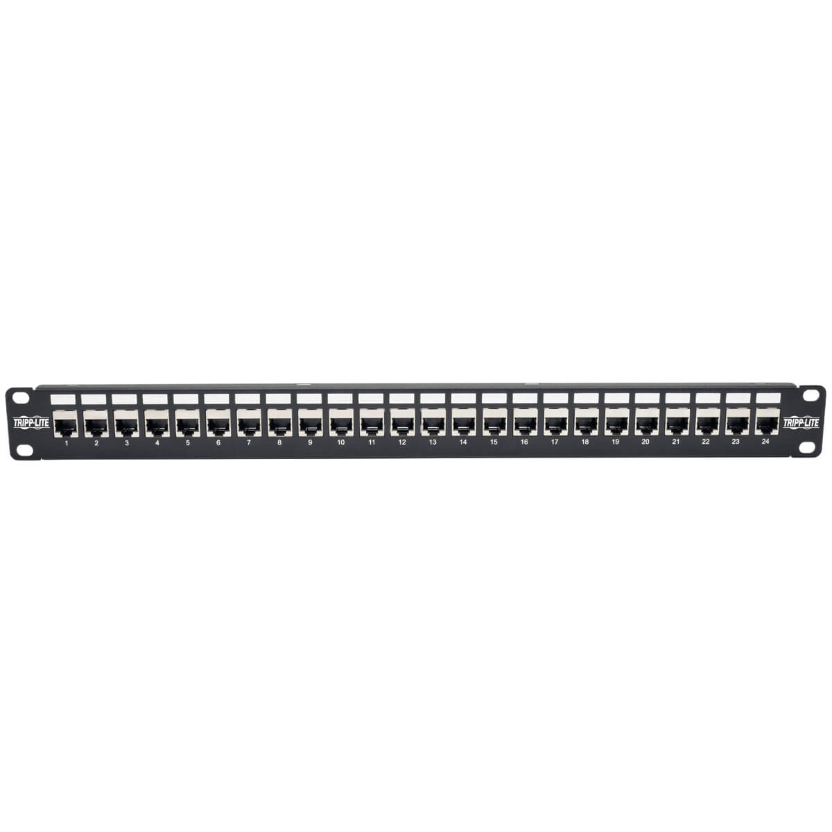 Eaton N254-024-SH-6A 24-Port 1U Rack-Mount STP Shielded Cat6a Feedthrough Patch Panel