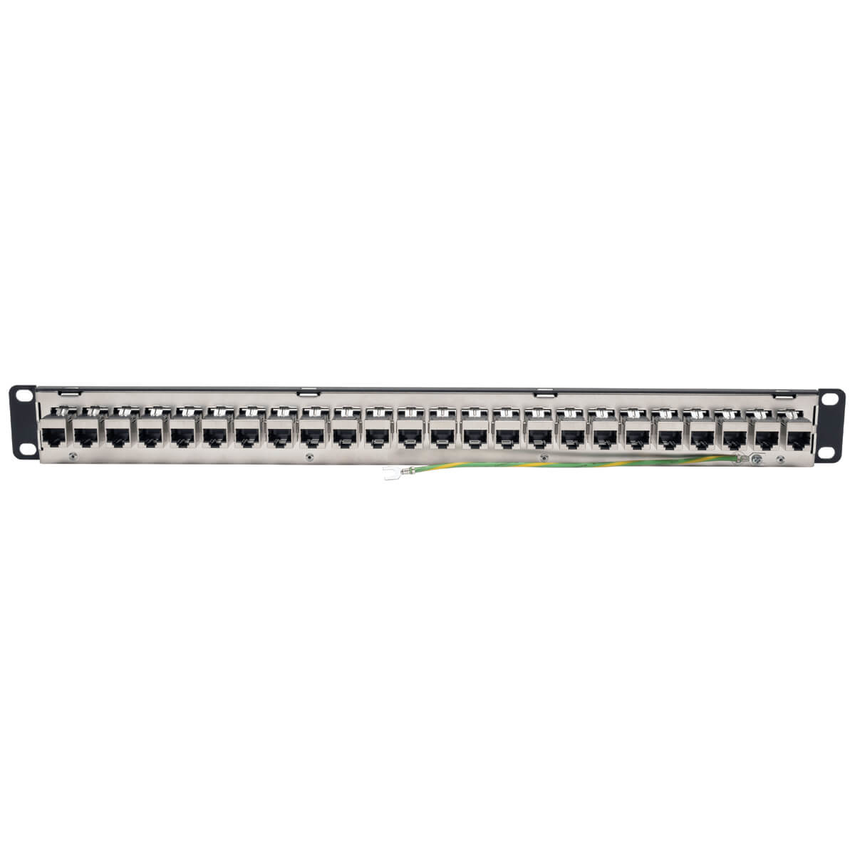 Eaton N254-024-SH-6A 24-Port 1U Rack-Mount STP Shielded Cat6a Feedthrough Patch Panel