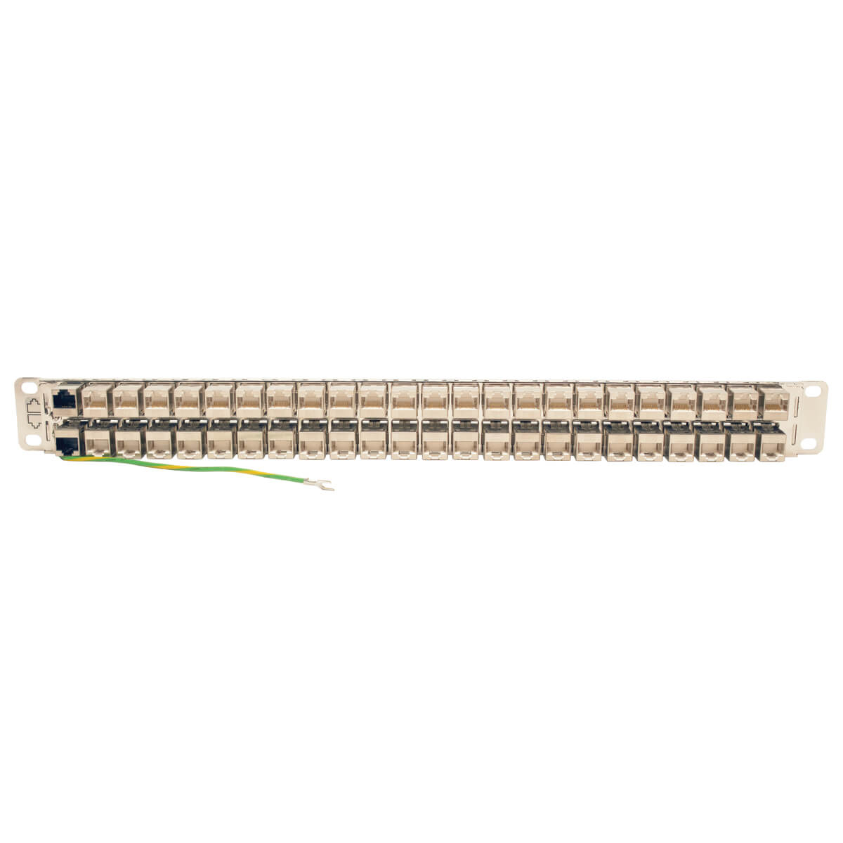 Eaton N254-048-SH-6A 48-Port 1U Rack-Mount STP Shielded Cat6a Feedthrough Patch Panel