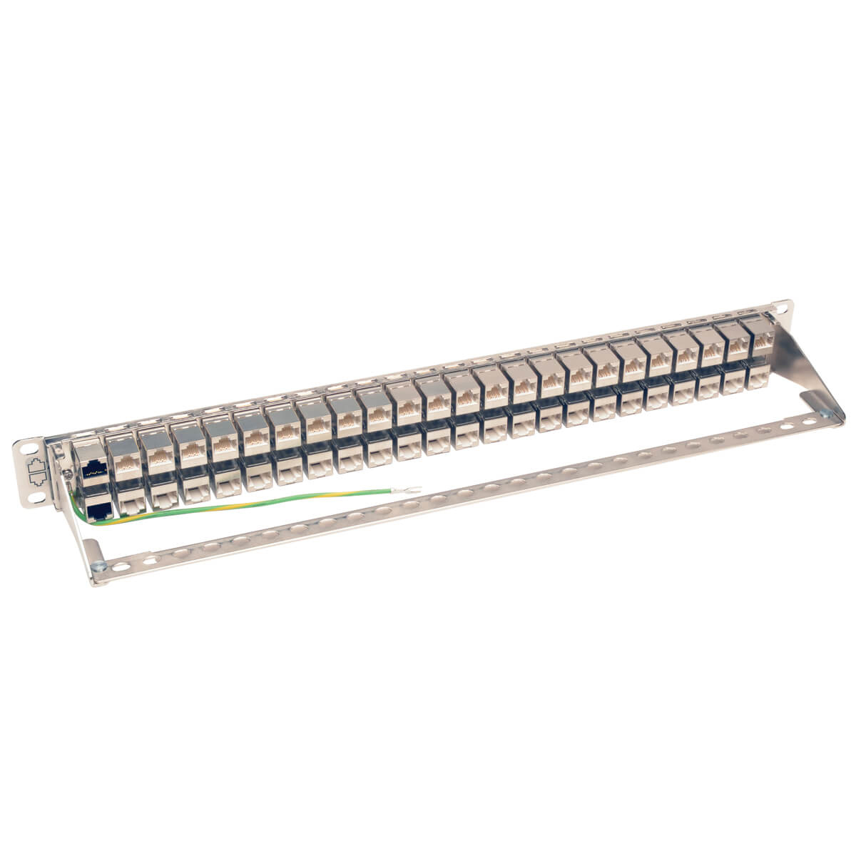 Eaton N254-048-SH-6A 48-Port 1U Rack-Mount STP Shielded Cat6a Feedthrough Patch Panel