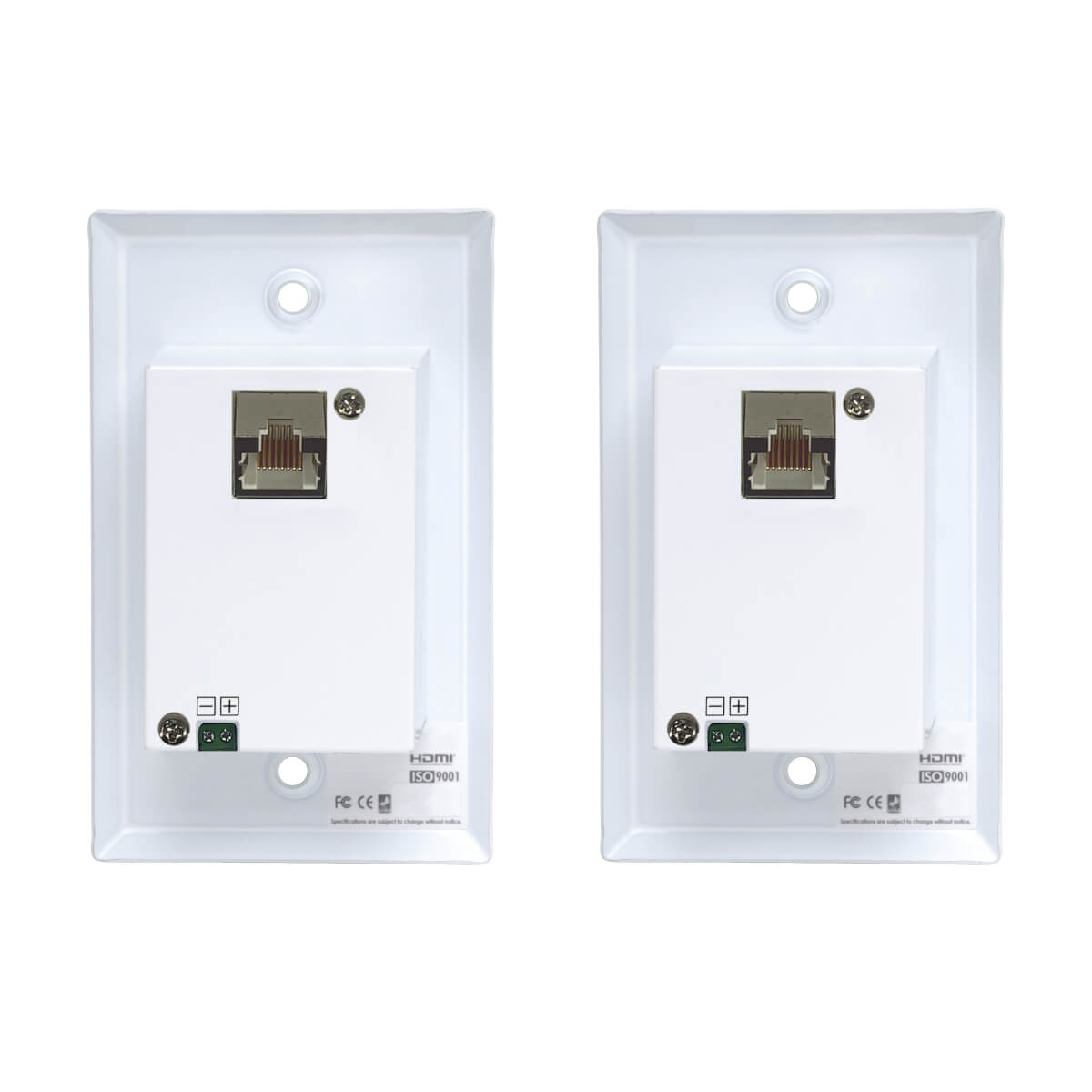 Eaton B127A-1A1-FHFH HDMI over Cat6 Extender Kit, Wallplate, 4K 60Hz, 4:4:4, IR, 230 ft.