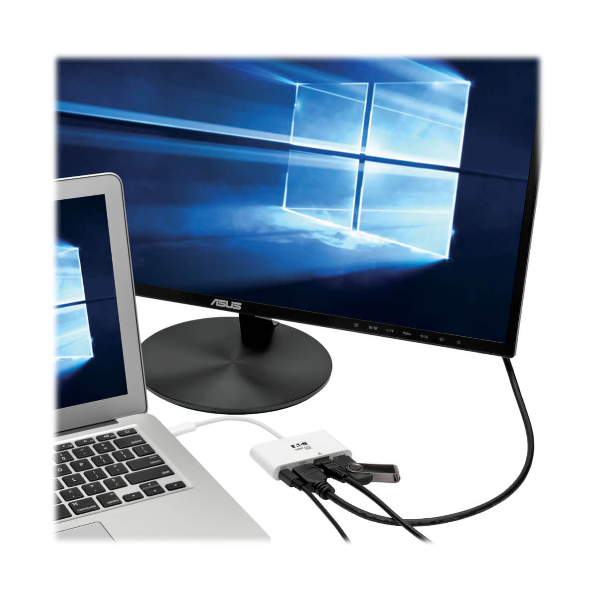 Eaton U444-06N-HGU-C USB-C Multiport Adapter - HDMI, USB 3.0 Port, GbE, 60W PD Charging,WT