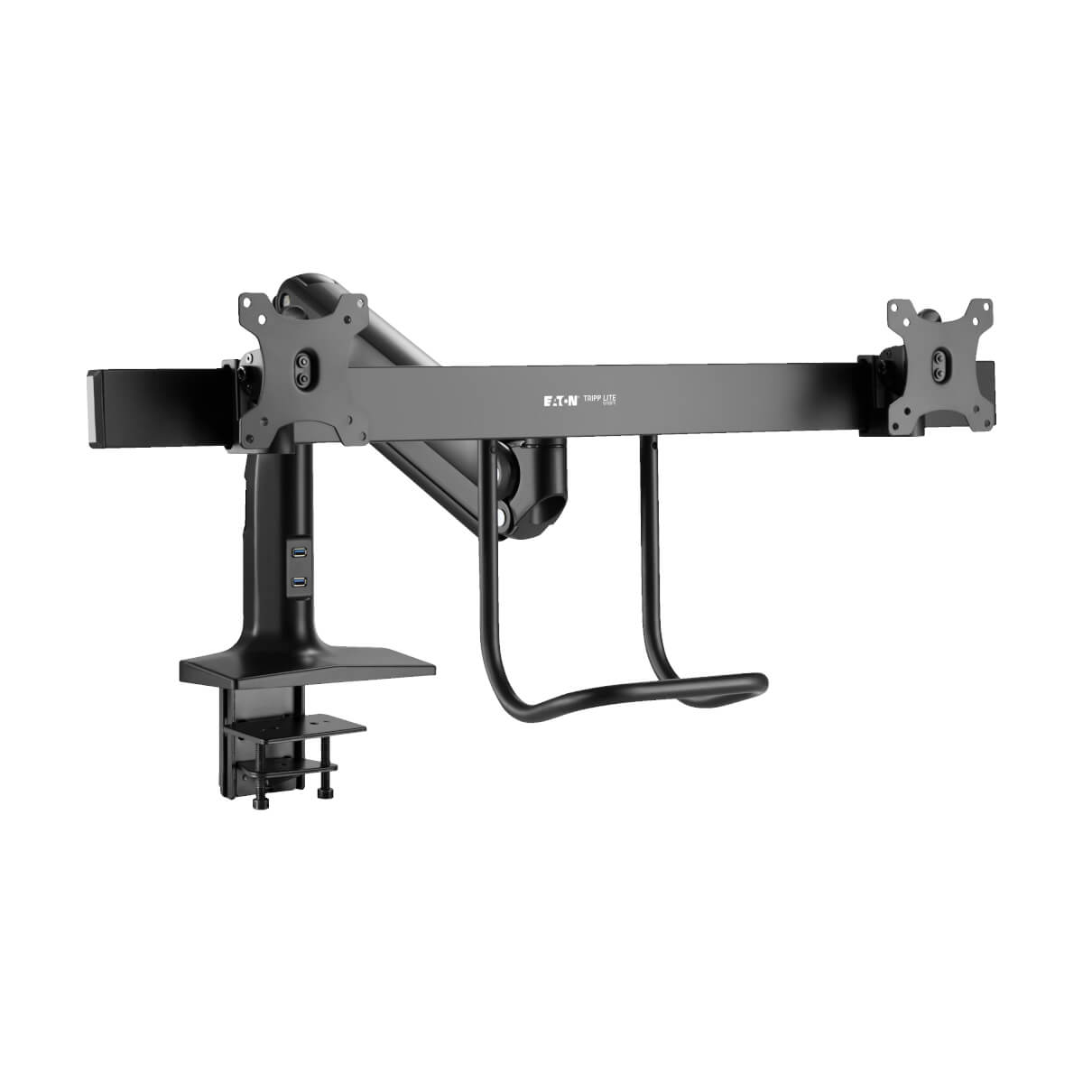 Eaton DMPDD1735AM Precision-Placement Dual-Display Desk Clamp/Grommet, 17 to 35 Inch Displays