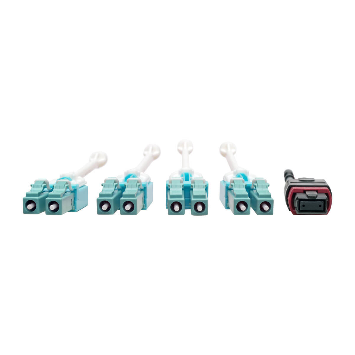 Eaton N845-02M-8L-MG 40G MTP/MPO to 4xLC Fan-Out OM4 Plenum-Rated Fiber Optic Cable, 2 m