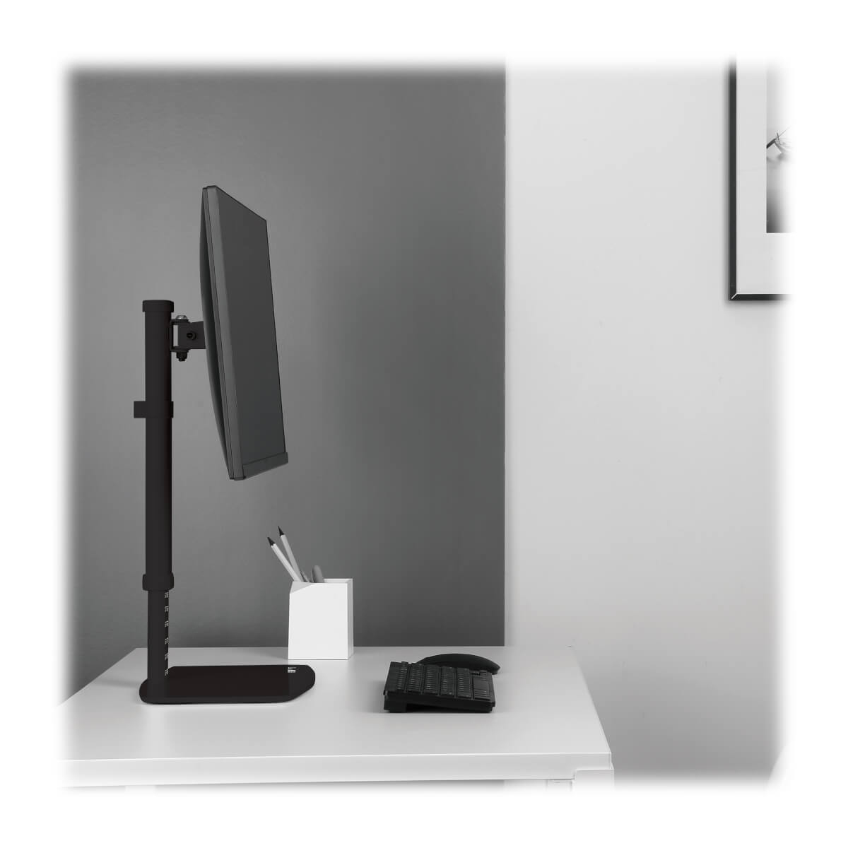 Eaton DDV1727S Single-Display Monitor Stand - Height Adjustable, 17 to 27 Inch Monitors